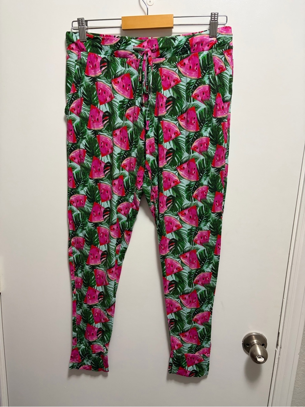 Little Bum Bums Women's Bamboo Jogger Pajama Pants Watermelon Size M